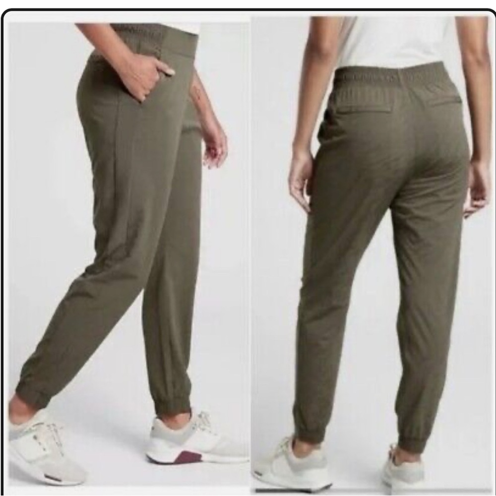 Athleta Brooklyn Olive Green Jogger Pants